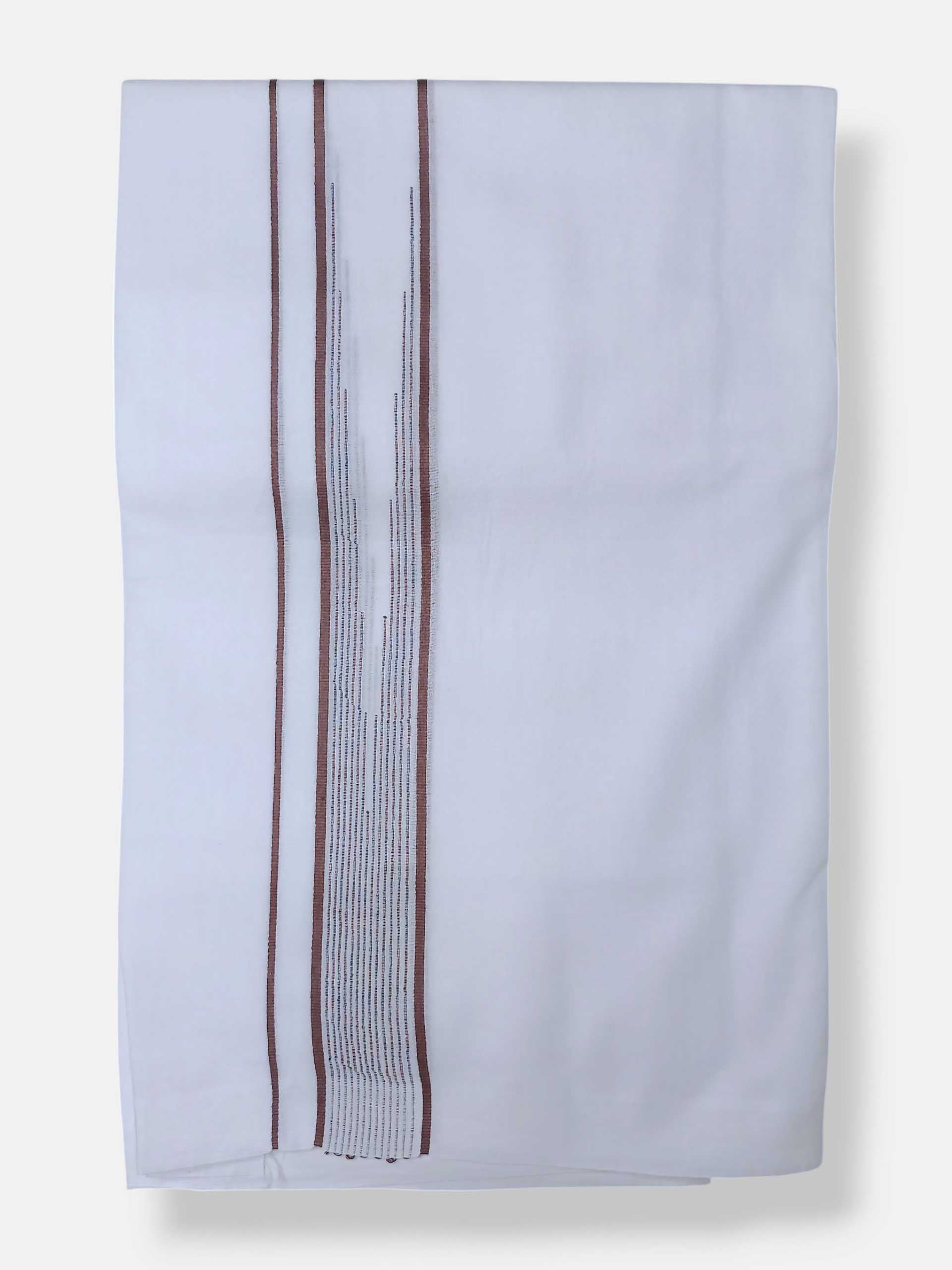 Pure White Cotton Men's Double Dhoti