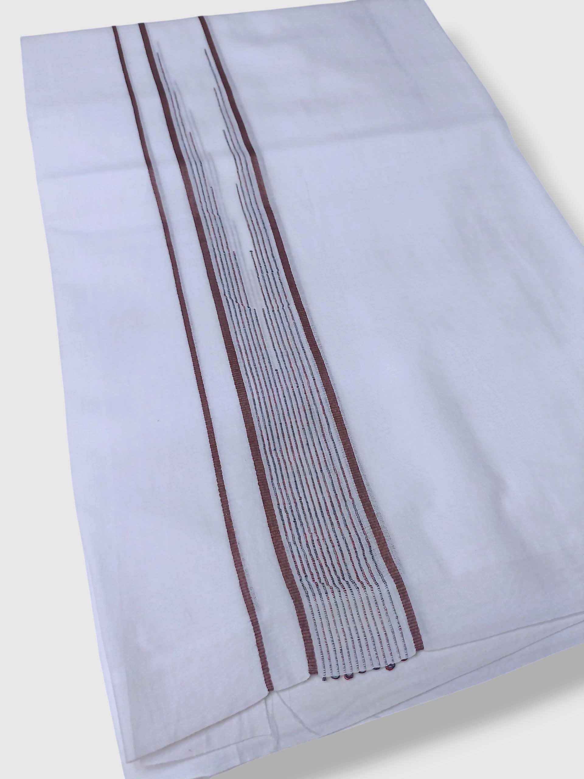 Pure White Cotton Men's Double Dhoti