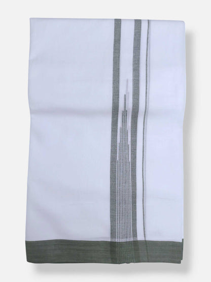 Pure White Cotton Men's Double Dhoti
