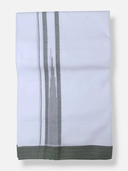 Pure White Cotton Men's Double Dhoti