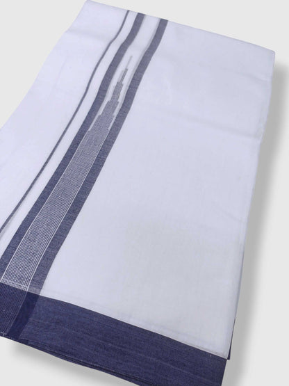 Pure White Cotton Men's Double Dhoti