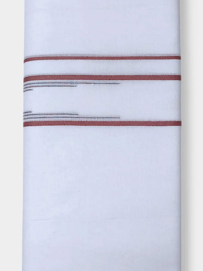 Pure White Cotton Men's Double Dhoti