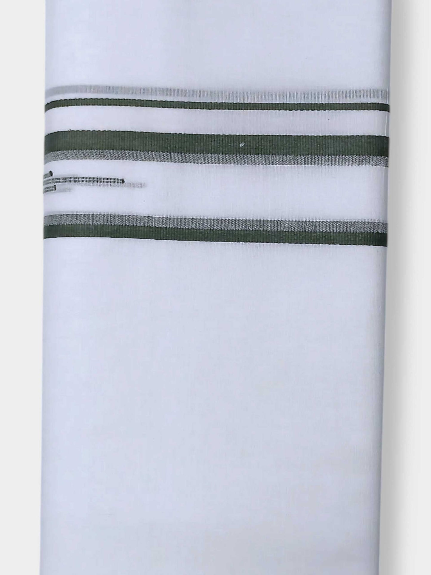 Pure White Cotton Men's Double Dhoti