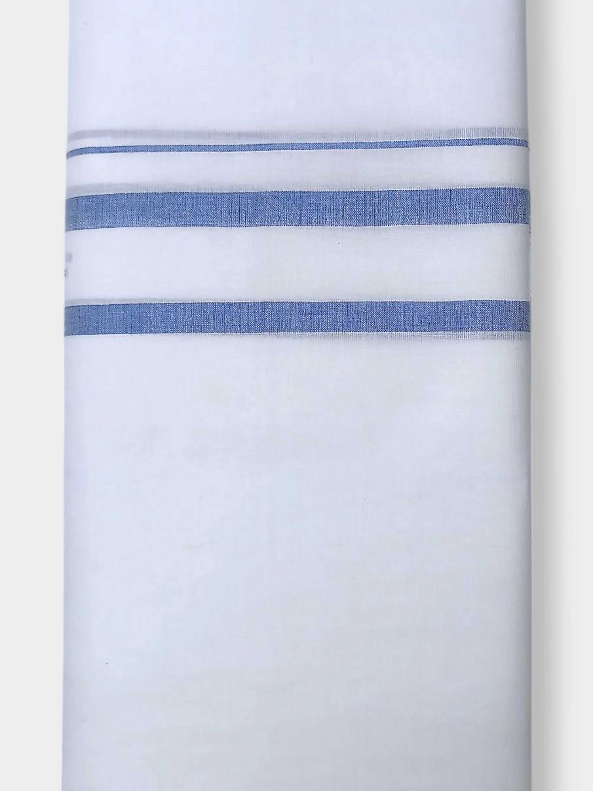 Pure White Cotton Men's Double Dhoti