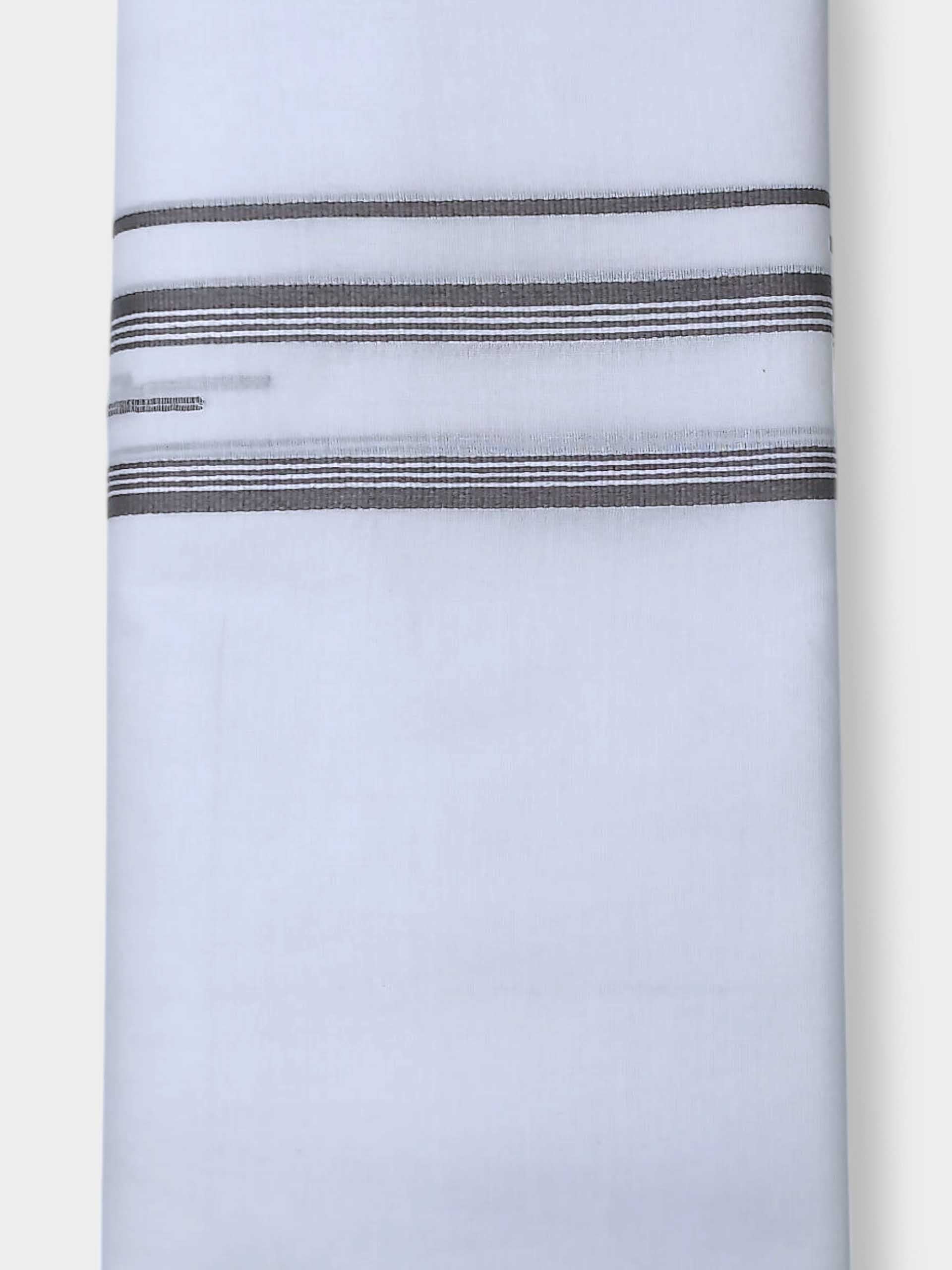 Pure White Cotton Men's Double Dhoti