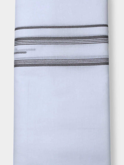 Pure White Cotton Men's Double Dhoti