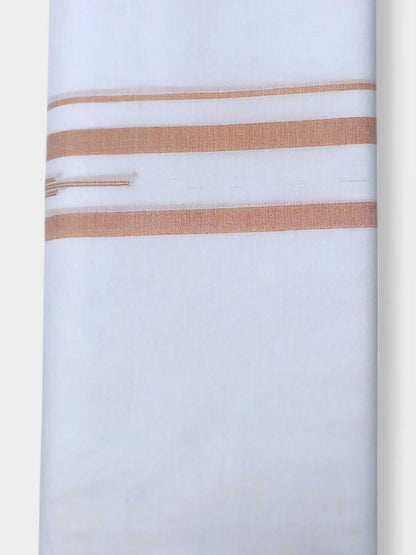 Pure White Cotton Men's Double Dhoti