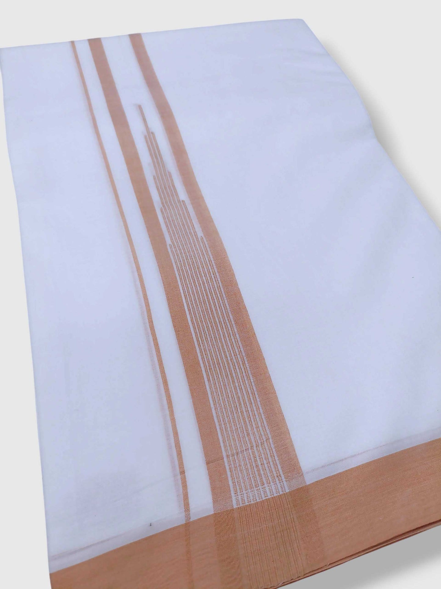 Pure White Cotton Men's Double Dhoti