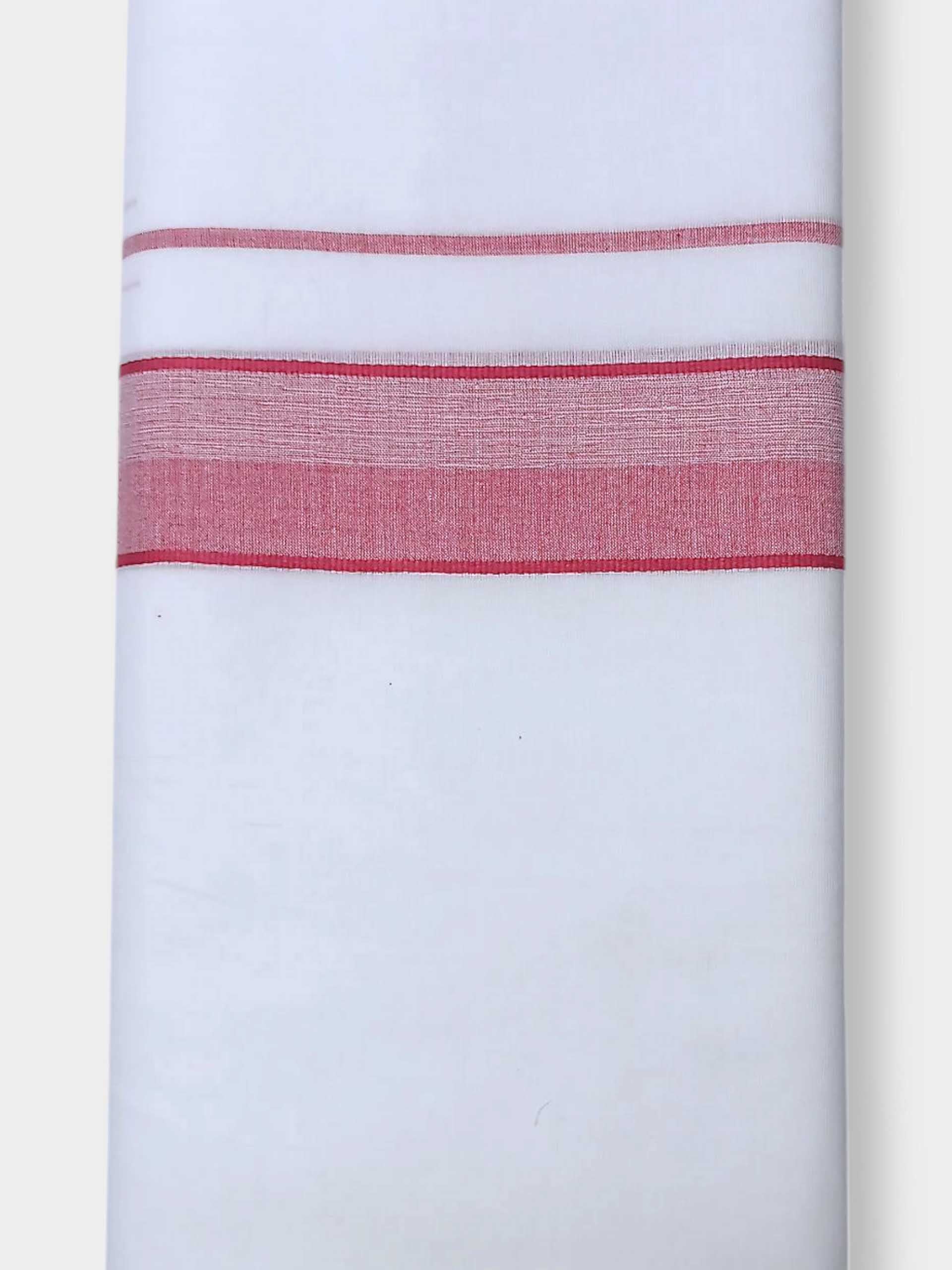 Pure White Cotton Men's Double Dhoti