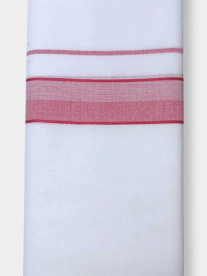 Pure White Cotton Men's Double Dhoti