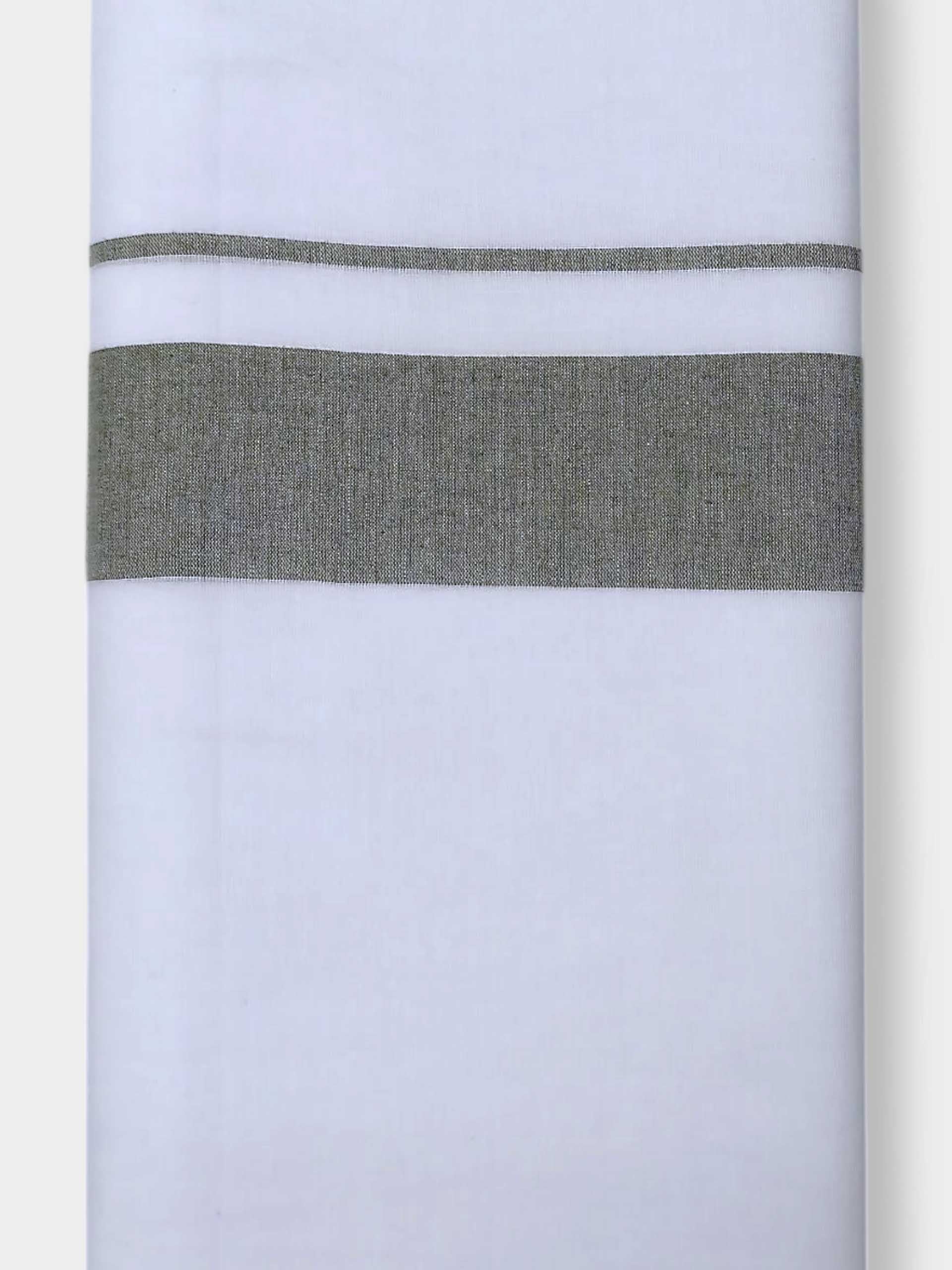 Pure White Cotton Men's Double Dhoti