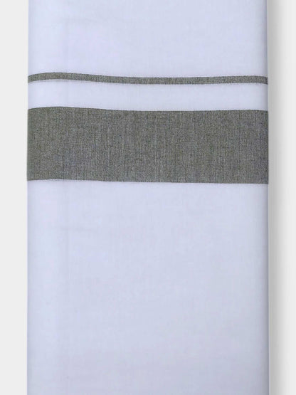 Pure White Cotton Men's Double Dhoti