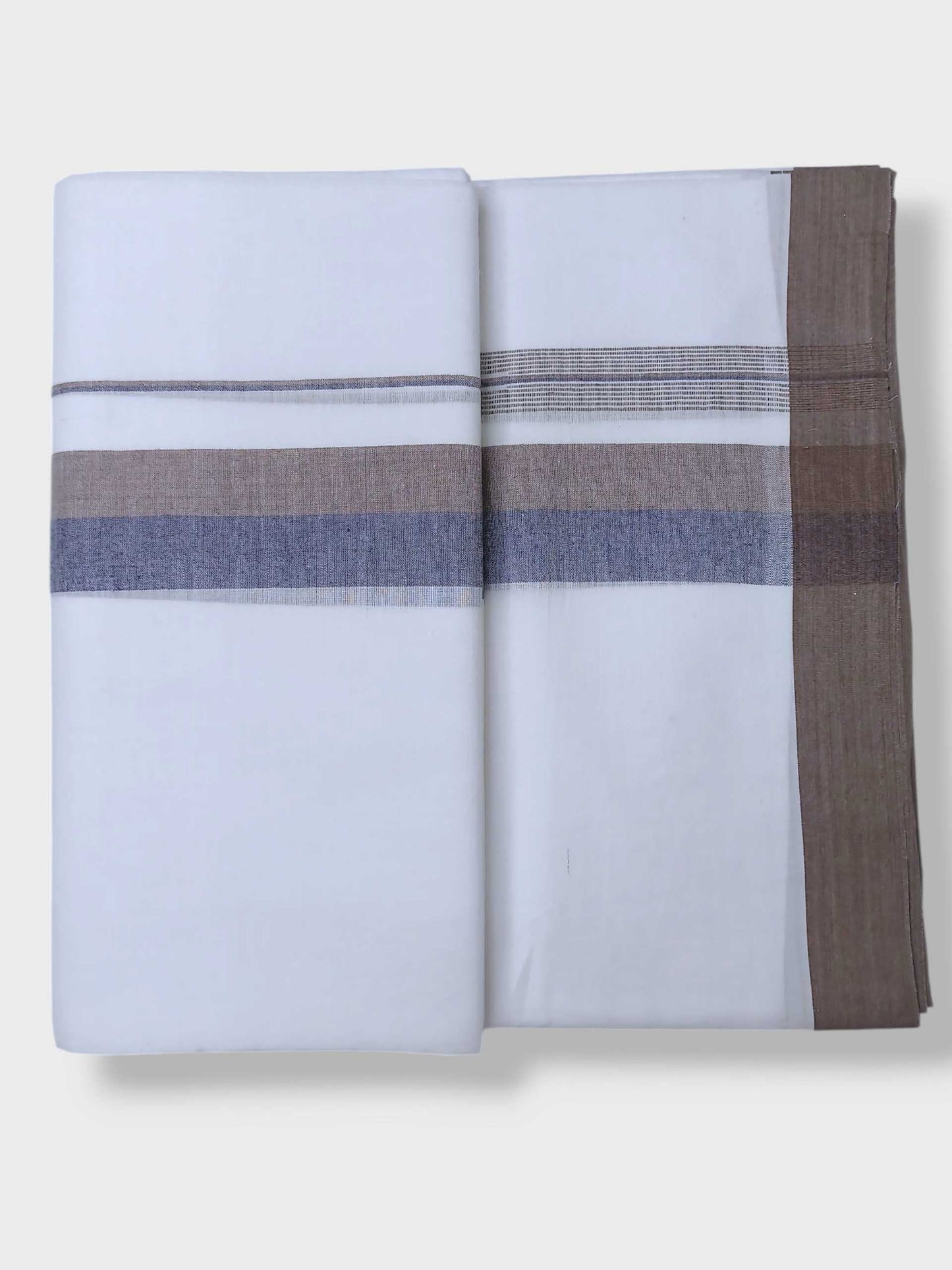 Pure White Cotton Men's Double Dhoti