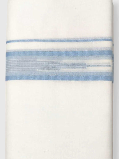 Pure White Cotton Men's Double Dhoti