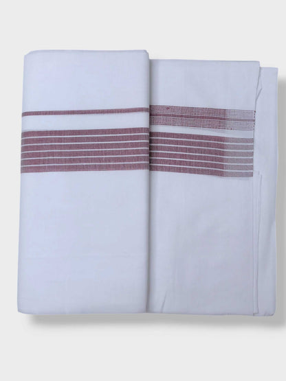 Pure White Cotton Men's Double Dhoti