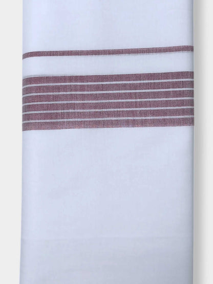 Pure White Cotton Men's Double Dhoti