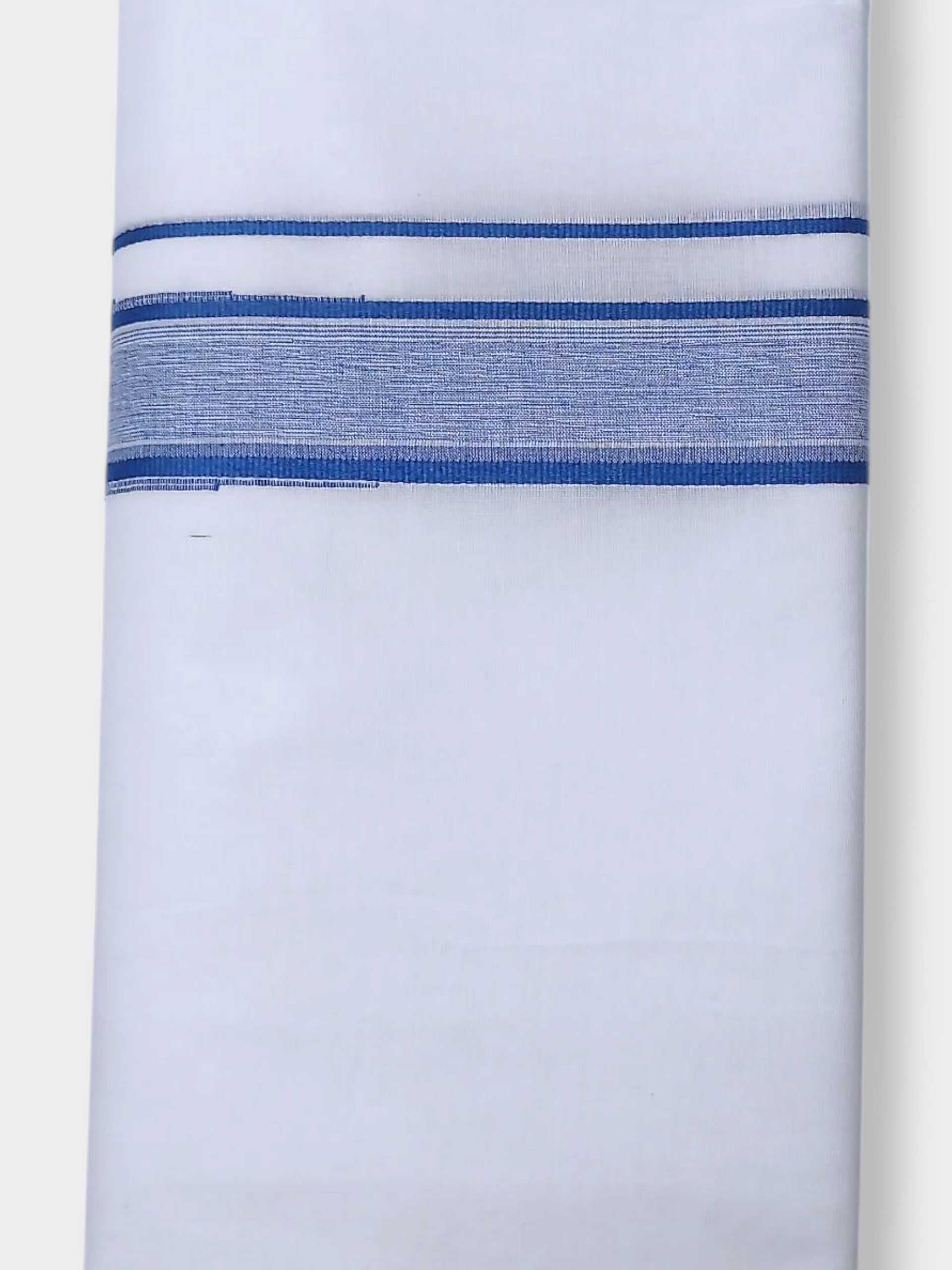Pure White Cotton Men's Double Dhoti