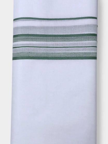 Pure White Cotton Men's Double Dhoti