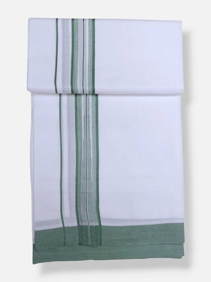 Pure White Cotton Men's Double Dhoti