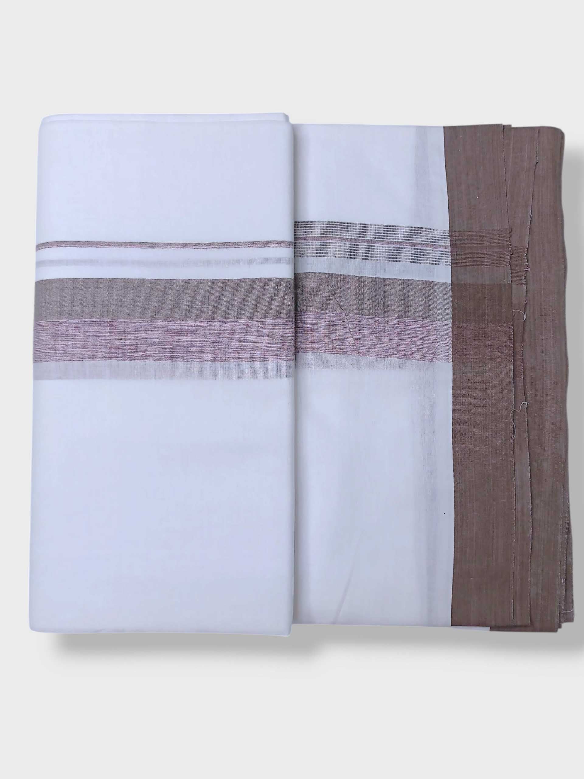 Pure White Cotton Men's Double Dhoti