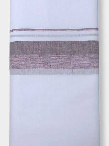 Pure White Cotton Men's Double Dhoti