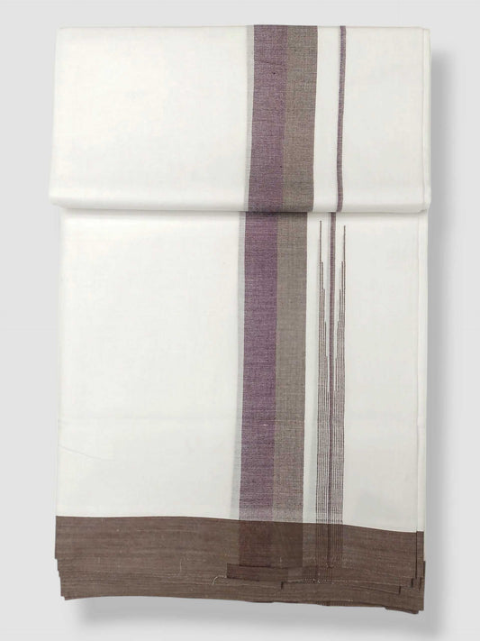 Pure White Cotton Men's Double Dhoti