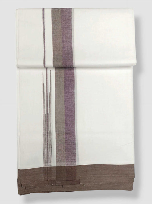 Pure White Cotton Men's Double Dhoti