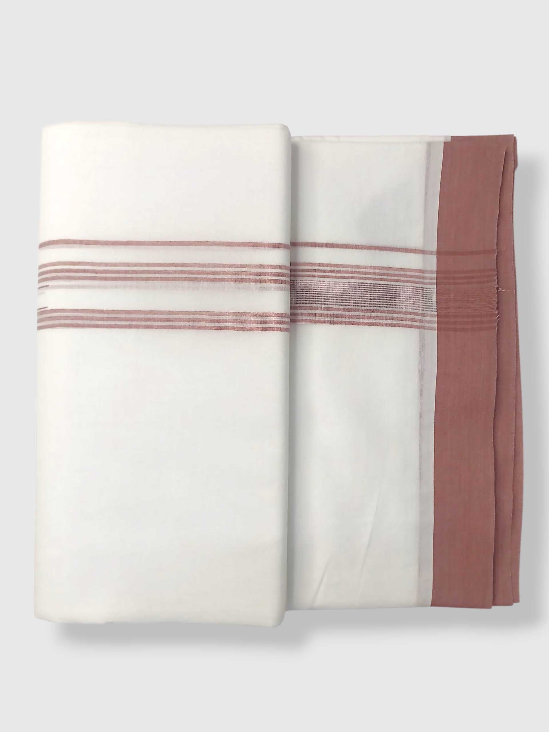 Pure White Cotton Men's Double Dhoti