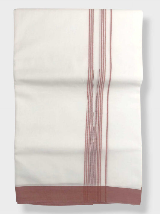 Pure White Cotton Men's Double Dhoti