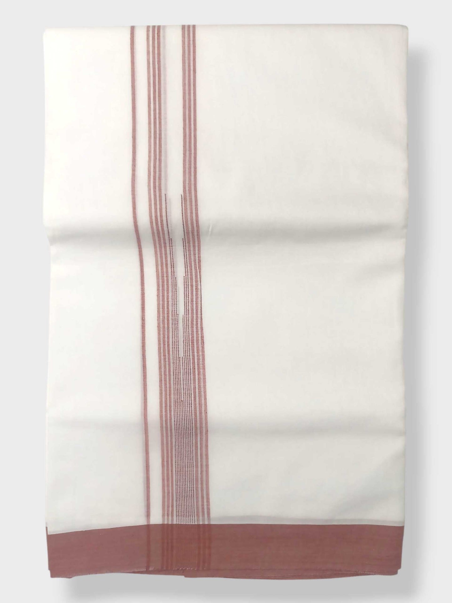 Pure White Cotton Men's Double Dhoti