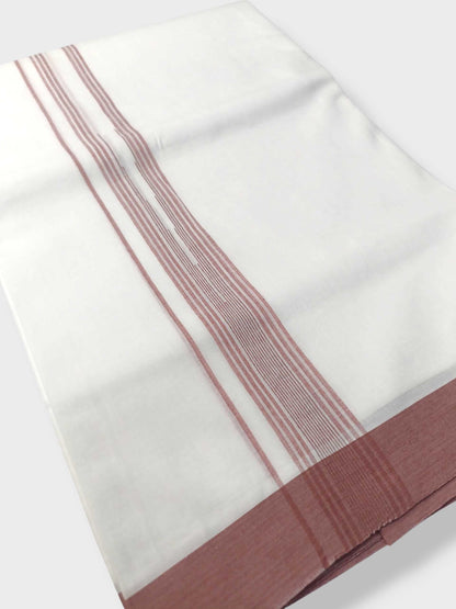 Pure White Cotton Men's Double Dhoti