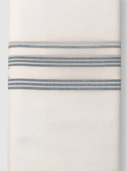 Pure White Cotton Men's Double Dhoti