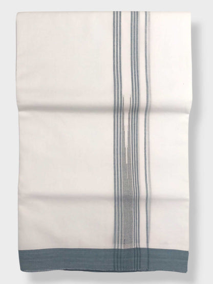 Pure White Cotton Men's Double Dhoti