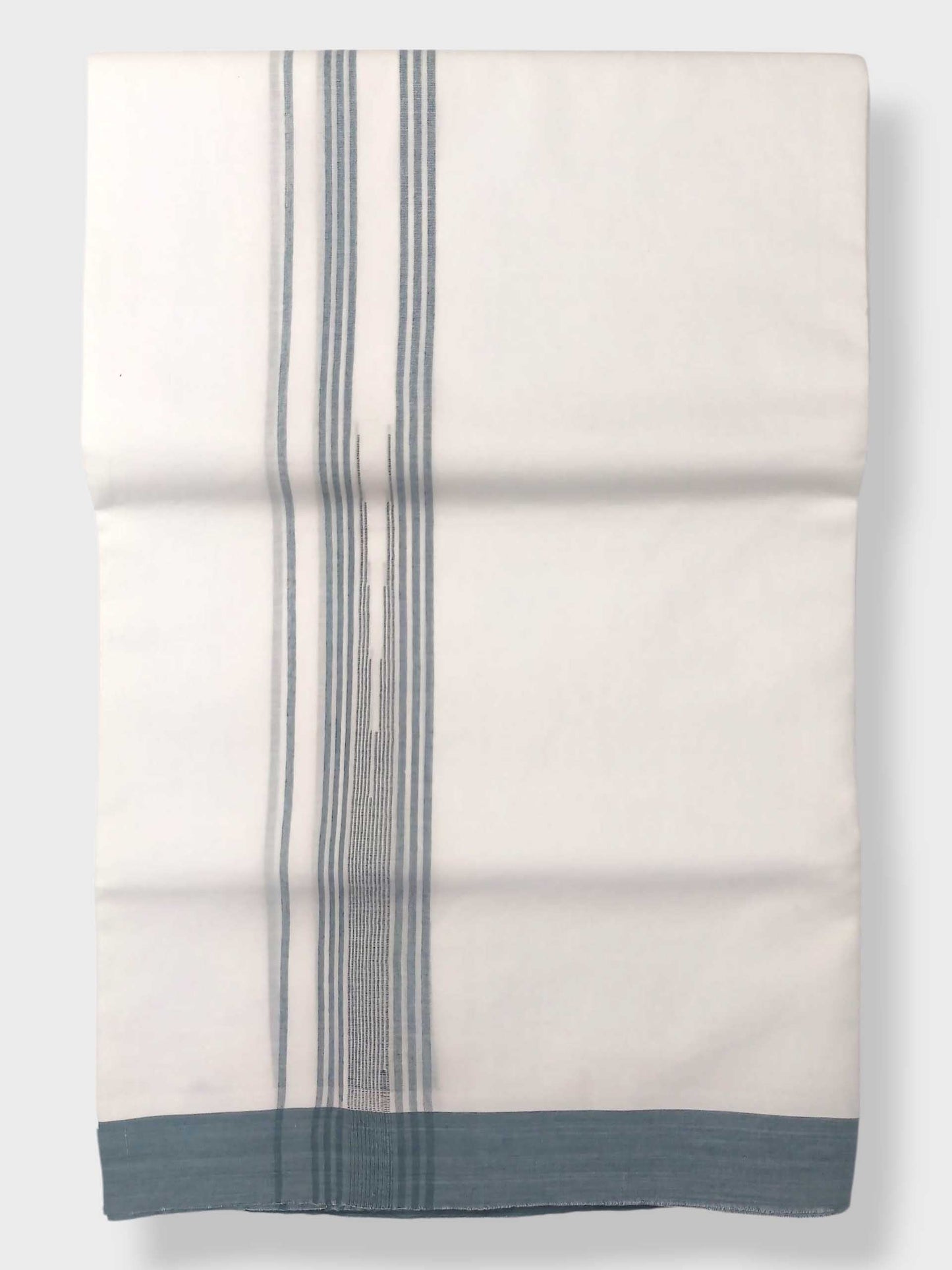 Pure White Cotton Men's Double Dhoti