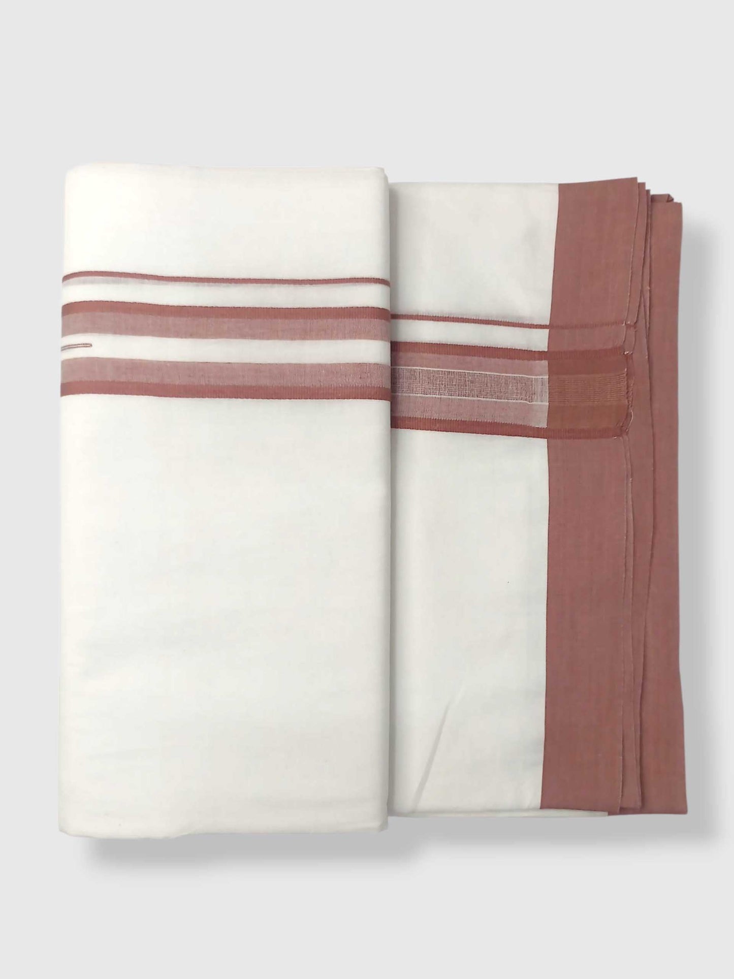 Pure White Cotton Men's Double Dhoti
