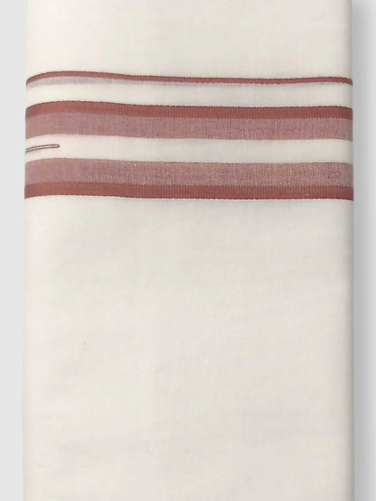 Pure White Cotton Men's Double Dhoti