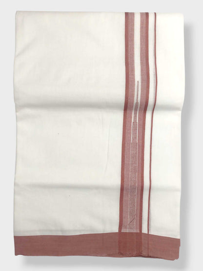 Pure White Cotton Men's Double Dhoti