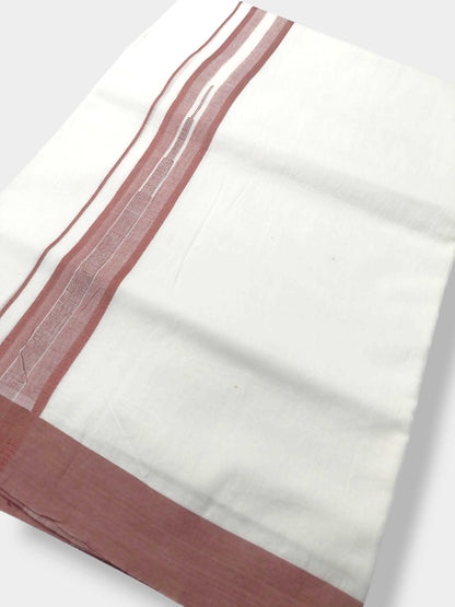 Pure White Cotton Men's Double Dhoti