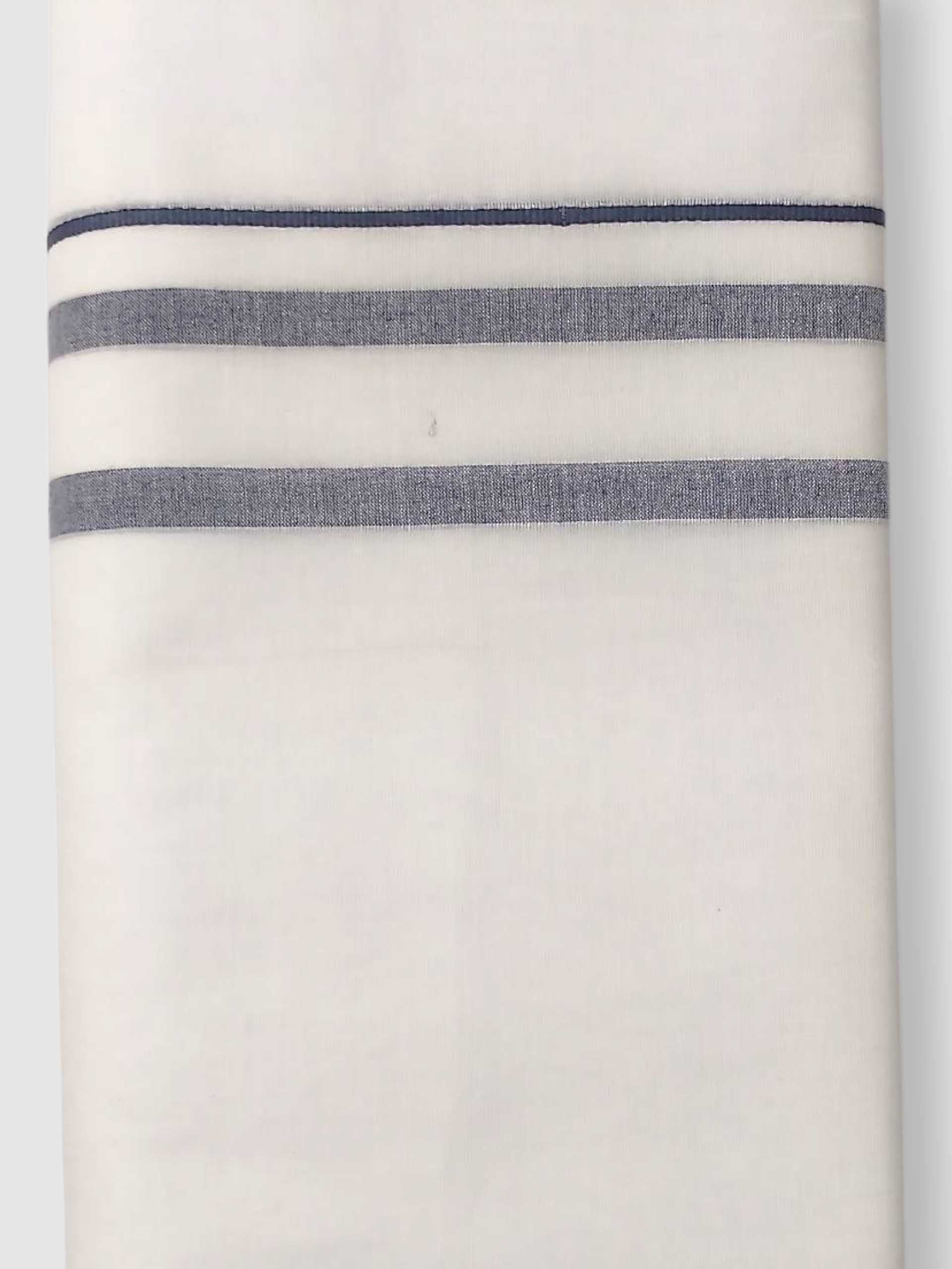 Pure White Cotton Men's Double Dhoti