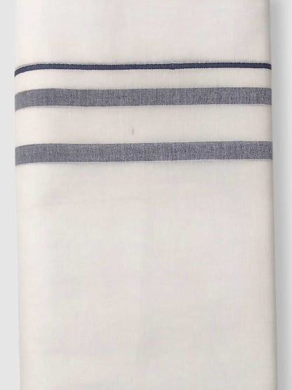 Pure White Cotton Men's Double Dhoti