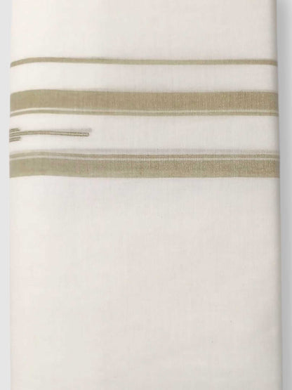 Pure White Cotton Men's Double Dhoti