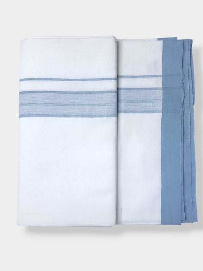 Single Kerala Pure White Mundu/Dhoti