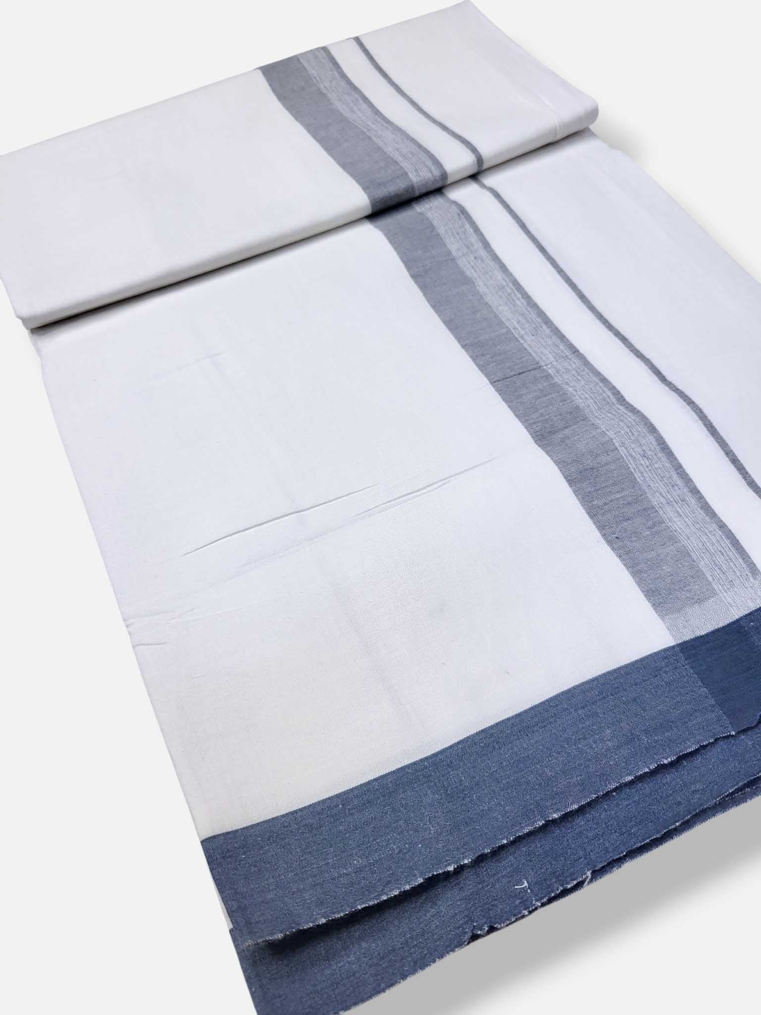 Single Kerala Pure White Mundu/Dhoti