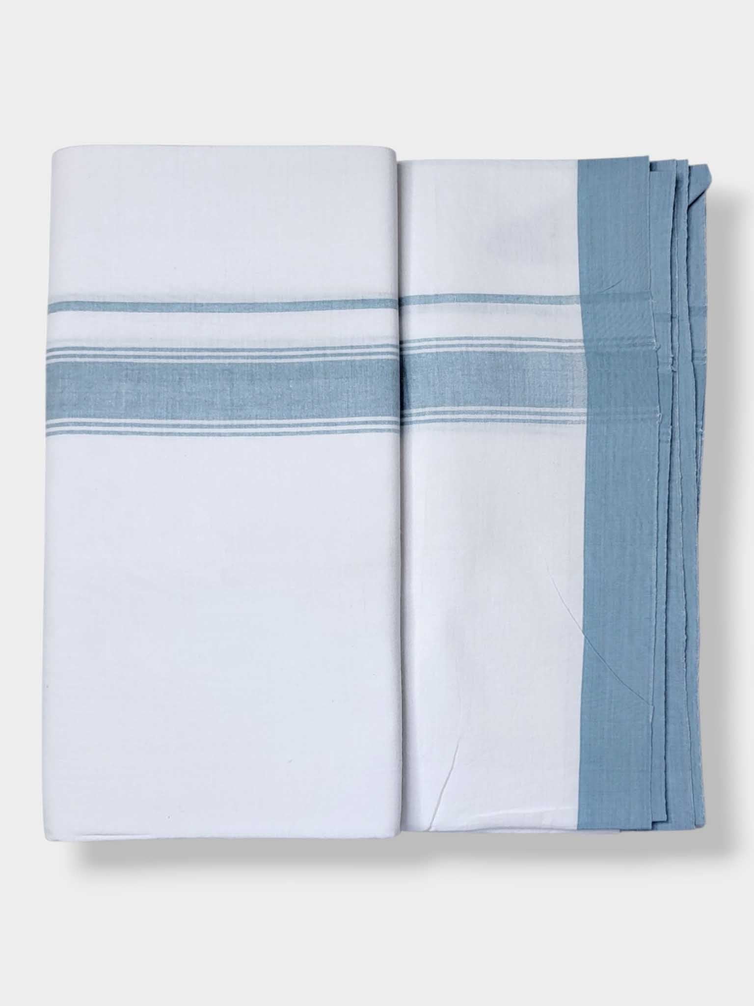 Single Kerala Pure White Mundu/Dhoti