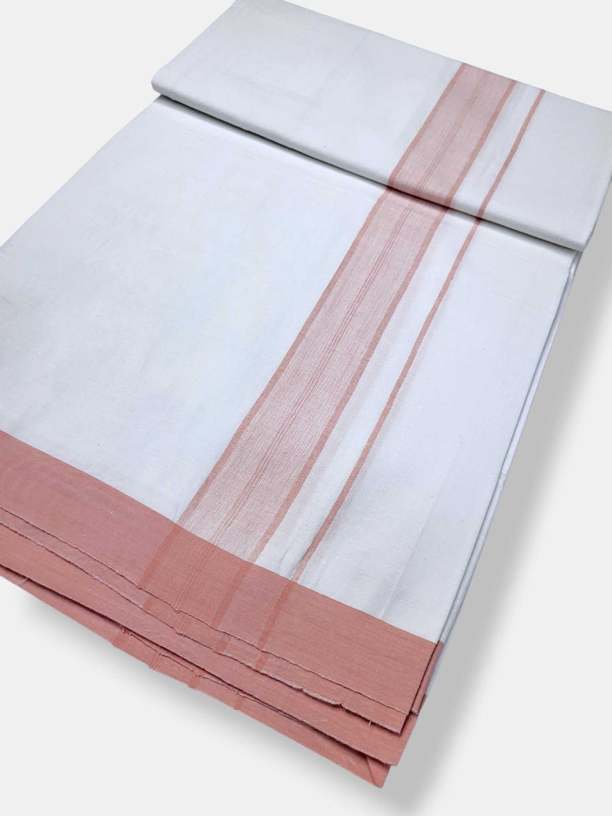 Single Kerala Pure White Mundu/Dhoti
