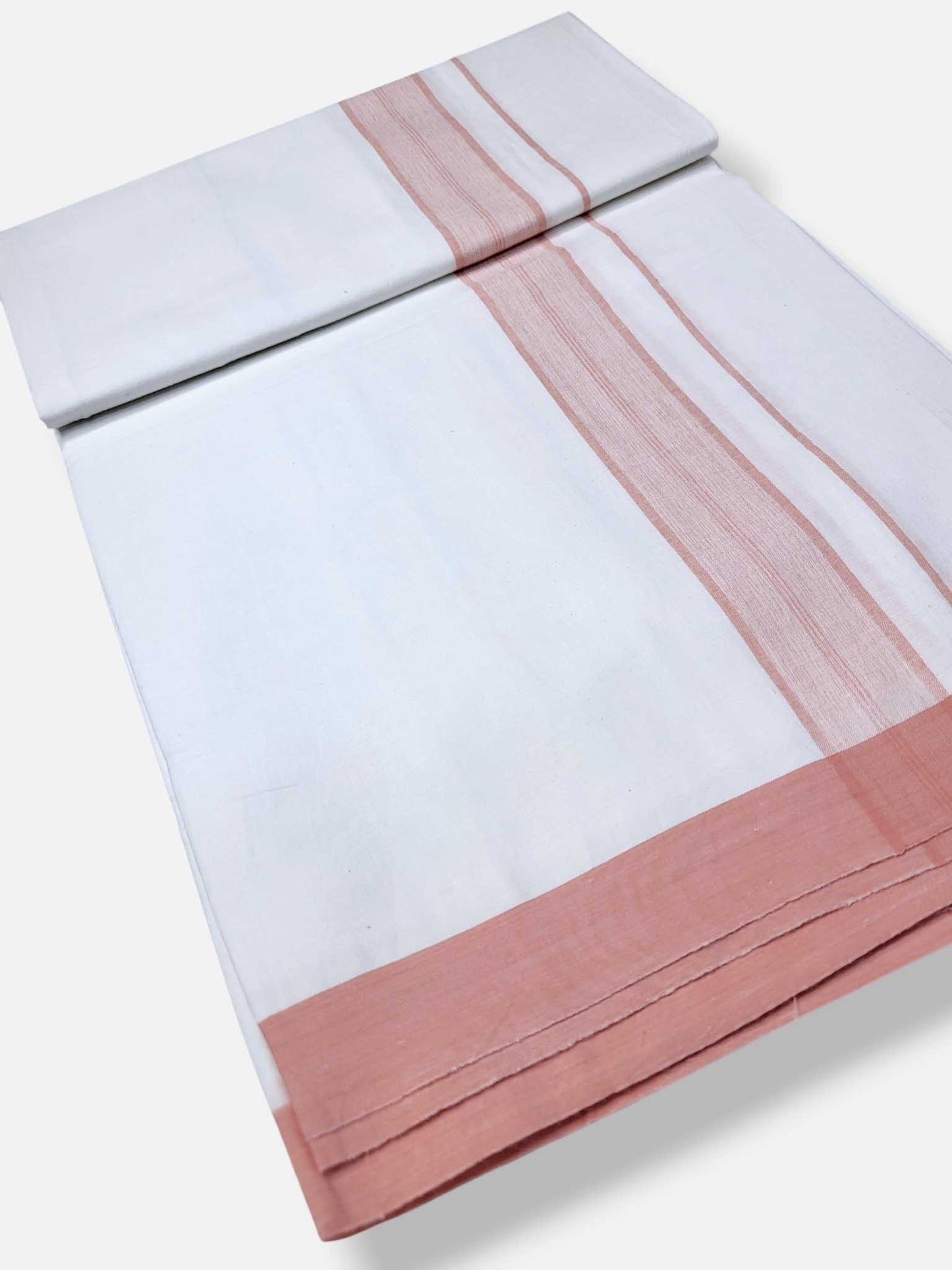 Single Kerala Pure White Mundu/Dhoti