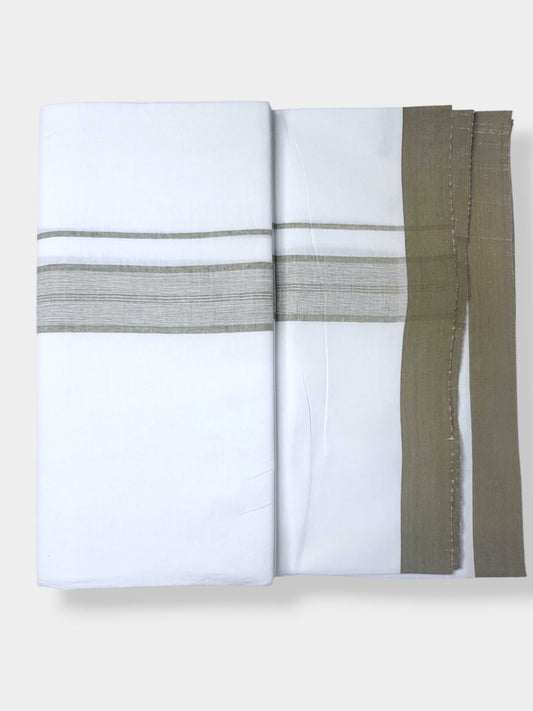 Single Kerala Pure White Mundu/Dhoti