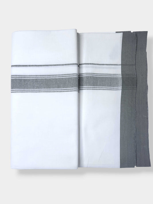 Single Kerala Pure White Mundu/Dhoti