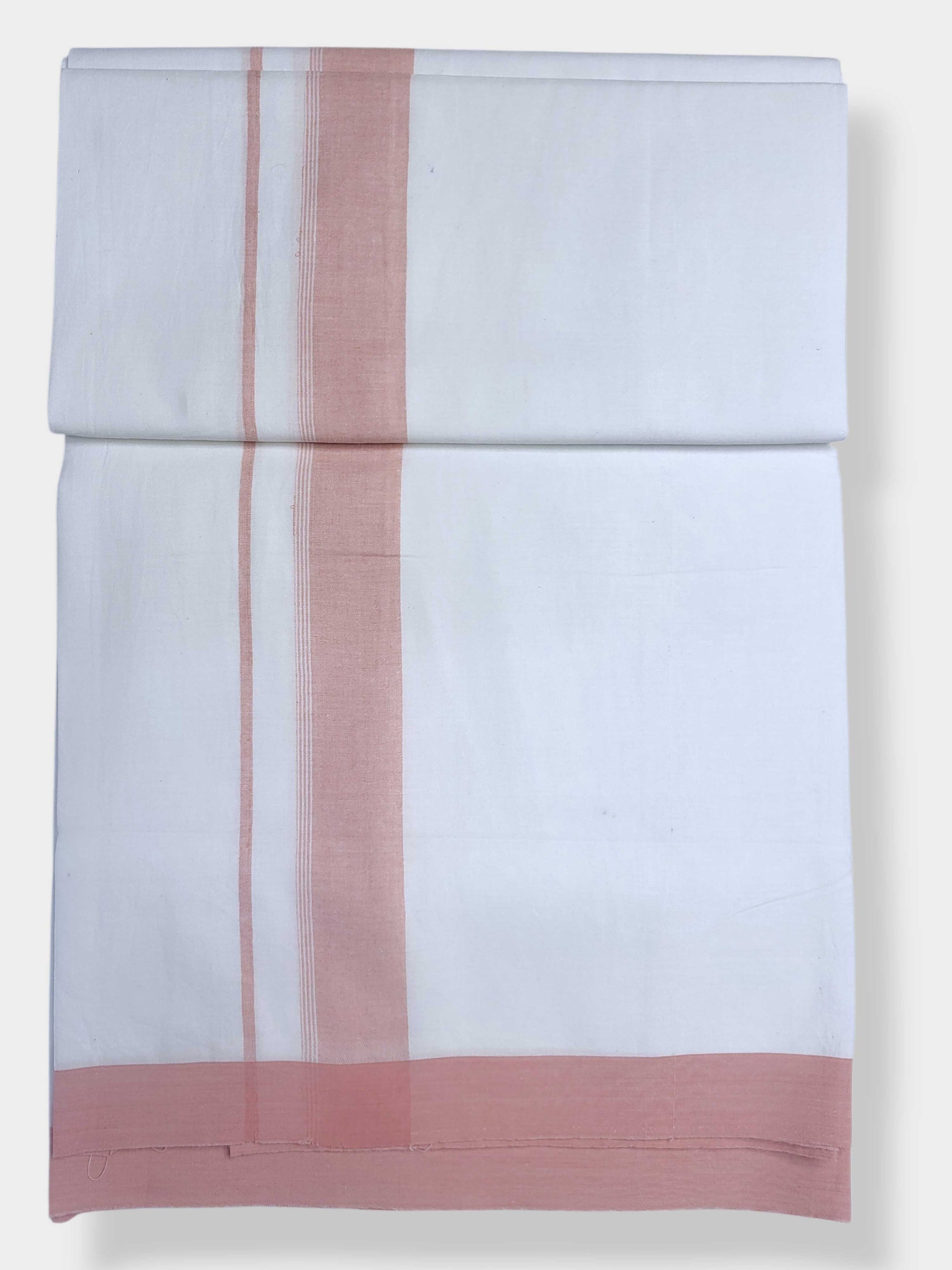 Single Kerala Pure White Mundu/Dhoti