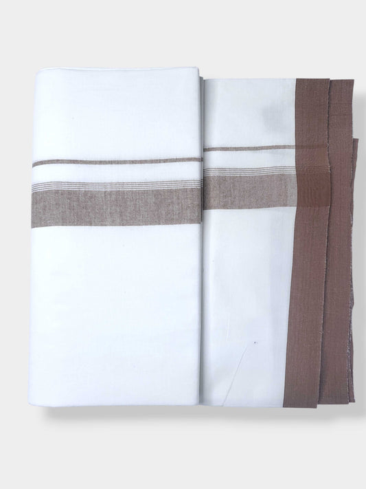 Single Kerala Pure White Mundu/Dhoti